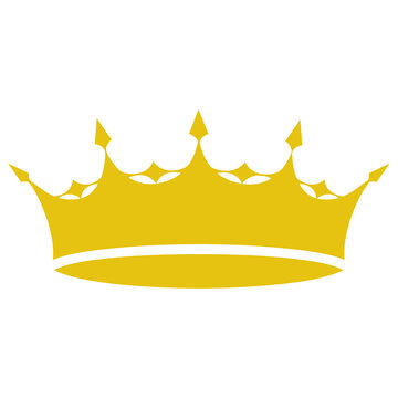 golden crown illustration, isolated on white background, transparent png graphic, vector image illustration