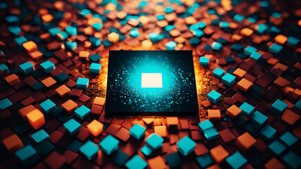 Create a square abstract background influenced by cultural symbolism or mythology