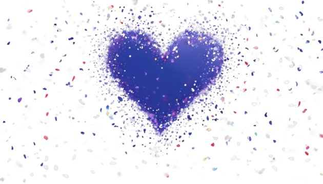 white confetti hole splash heart indigo shape vector abstract background design texture pattern art illustration decoration colours wallpaper light modern nature blue bright colourful grunge gra