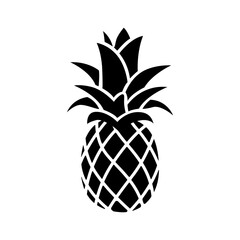 Pineapple fruit icon design, sign, symbol, logo, illustration,  healthy fruit, vector graphics
