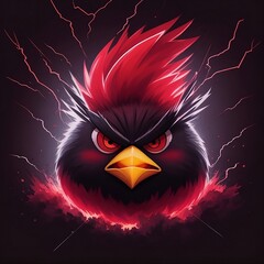 The angry of the bird generate by Ai