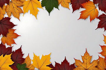 Autumn leaves with copy-space background concept, blank space. Place to adding text blank copy space. Crimson Charm: Micro Stock Autumn Leaves Concept