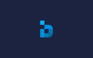 letter b with pixel logo icon design vector design template inspiration