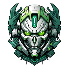 Machine army robotic cyborg for t-shirt, sticker, logo, e-sport