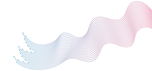 Abstract wavy lines background elements. Suitable for AI, tech, network, science, digital technology themes