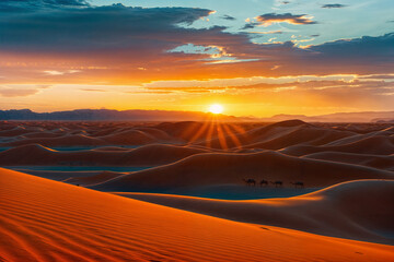 Fototapeta na wymiar Sunrise in the Desert
