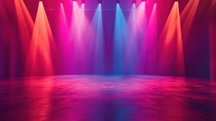 Dynamic Illumination Modern Dance Stage Lighting Performance - obrazy, fototapety, plakaty