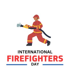 International Fire Fighter Day Vector Illustration. 4 May