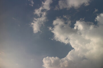 Summer blue sky cloud gradient light white background. Beauty clear cloudy in sunshine calm bright winter air background.