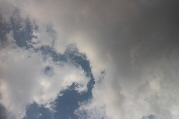 Fototapeta premium Summer blue sky cloud gradient light white background. Beauty clear cloudy in sunshine calm bright winter air background. Gloomy vivid cyan landscape in environment day horizon skyline view spring win