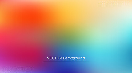 Smooth and blurry colorful gradient mesh background. Modern bright rainbow colors. Easy editable soft colored vector banner template. Premium quality