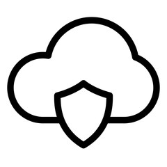 cloud computing protection icon 