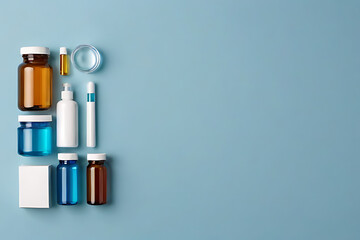 Medicine with copy-space background concept, blank space. Health Haven: Medications for Health Maintenance