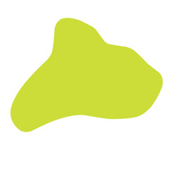 Green organic blob shape irregular 