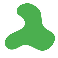 Green organic blob shape irregular 
