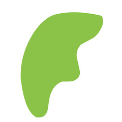 Green organic blob shape irregular 