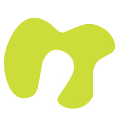 Green organic blob shape irregular 