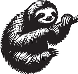  sloth vector  silhouette style  © SKShagor