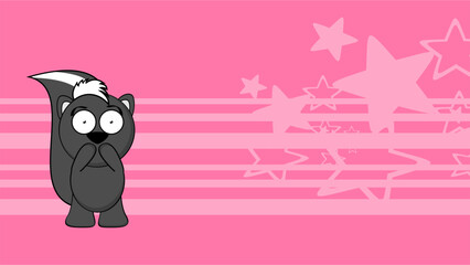 skunk cartoon background in vector format