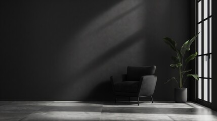 Elegance in Simplicity Black Minimalist Wallpaper for Modern Spaces