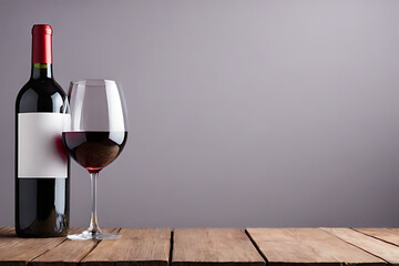 Red wine with copy-space background concept, blank space. Scarlet Seduction: Tempting Red Wine Pour - obrazy, fototapety, plakaty