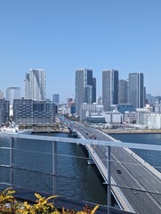 豊洲から勝鬨方面に伸びる橋