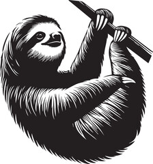 sloth vector  silhouette style  © SKShagor