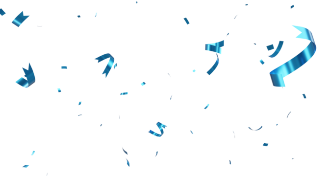 3d render of confetti floating for design.