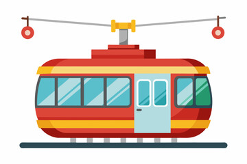 cable car vector illustration