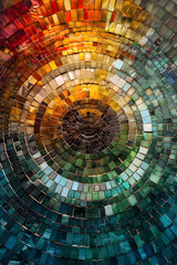 Shimmering Quantum Mosaic:An Ethereal Digital Tapestry of Earth Tones and Futuristic Energy