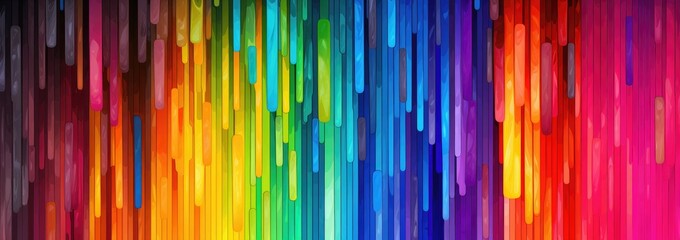 A vibrant abstract background featuring bold brushstrokes in a spectrum of rainbow colors, energetic and colorful spectrum rainbow