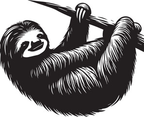  sloth vector  silhouette style  © SKShagor