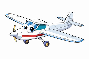 airplane glider vector illustration