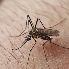 Dangerous Malaria Infected Mosquito Skin Bite. for World malaria day 