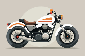 Obraz na płótnie Canvas harley davidson bike illustration