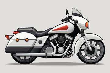 harley davidson bike vector illustration