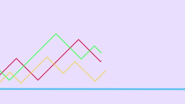 animated business graph lines, motion graphics.