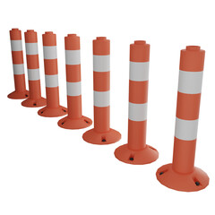 Traffic Columns clipart flat design icon isolated on transparent background, 3D render road sign and traffic sign concept - obrazy, fototapety, plakaty