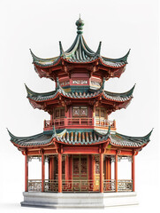 Beautiful pagoda tower design full of traditional Chinese or Japanese architectural elements.