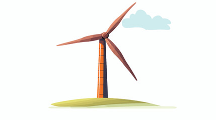 Flat design wind turbine icon vector illustration f