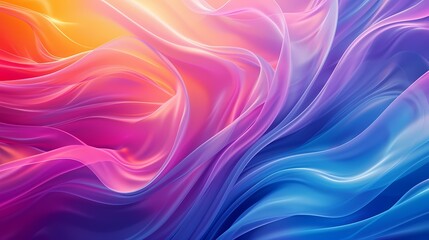 Obraz premium Minimalistic yet powerful, a gradient wave of liquid colors in a fluid motion, creating a visually striking and captivating abstract background.