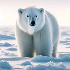 Polar bear in the snow.