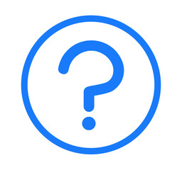 シンプルな青色のはてなマーク