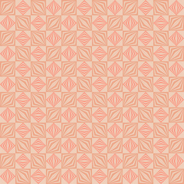 peach repetitive background with abstract diamonds. decorative art. vector seamless pattern. geometric fabric swatch. wrapping paper. continuous print. design template for textile, home decor