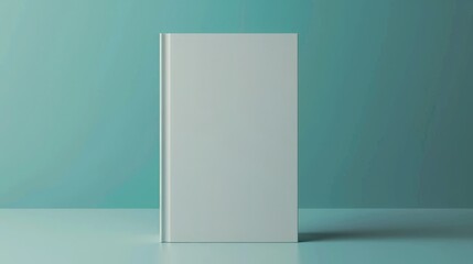 a clean book mock-up on a soft color background - template for product / design placement