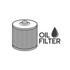 illustration of oil filter, cars spare part, vector art.