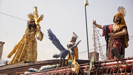 Procession of Jesus Nazareno de la Merced in Antigua Guatemala. Palm Sunday