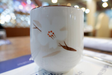 Close-up of the teacup