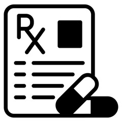 Prescription document icon. Medical recipe vector sign.