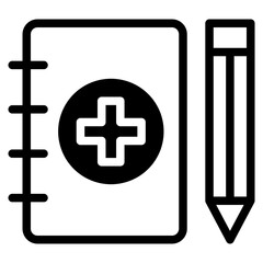medical book guide icon style graphic design vector